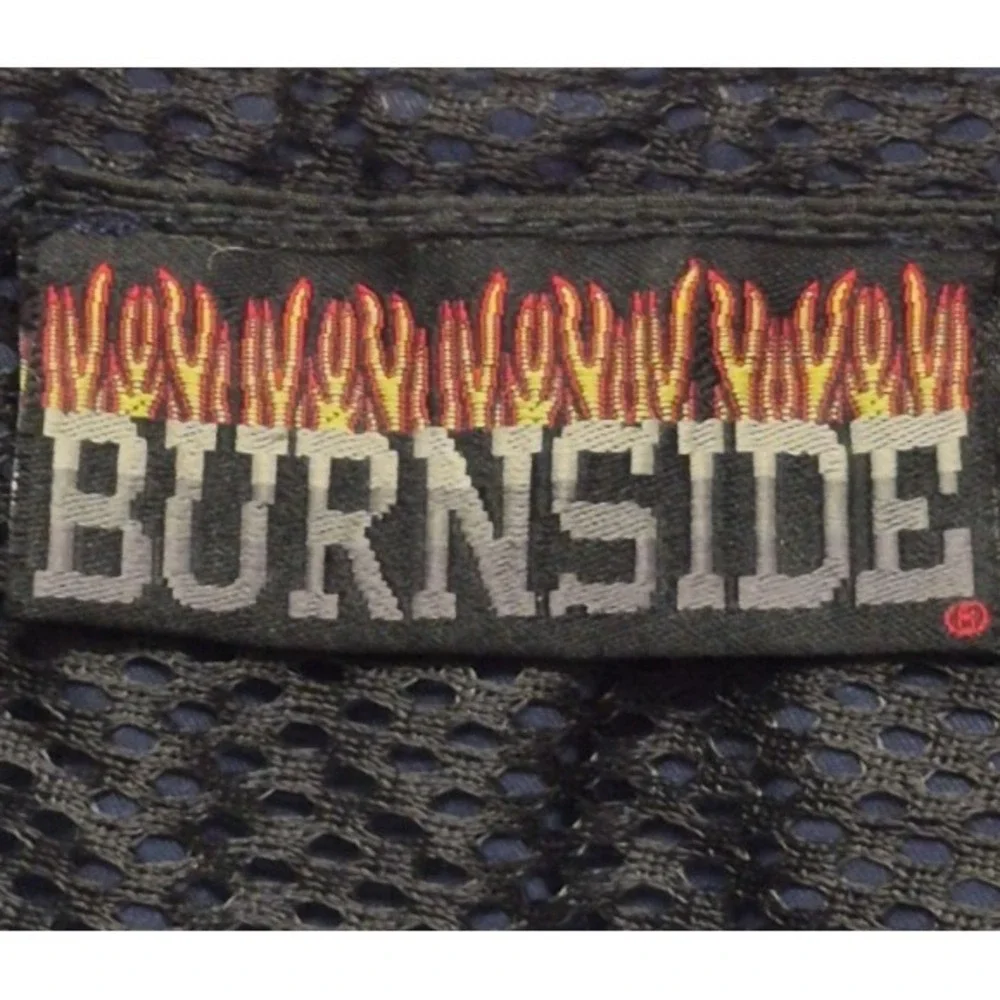 NWT Burnside men's‎ navy blue/black/yellow board shorts sz. 32 drawstring